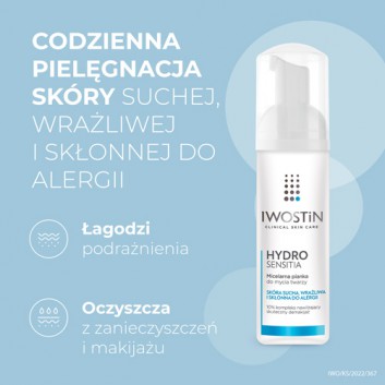 Iwostin Hydro Sensitia micelarna pianka do mycia twarzy 165 ml