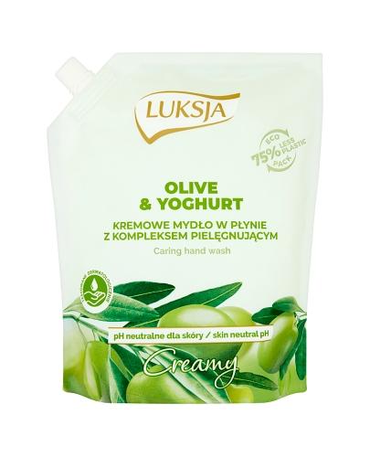 Luksja Creamy Olive & Yoghurt Kremowe mydło w płynie zapas - 900 ml - cena, opinie, właściwości  zdjęcie
