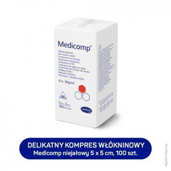 HARTMANN MEDICOMP Kompresy niejałowe 5 cm x 5 cm, 100 sztuk