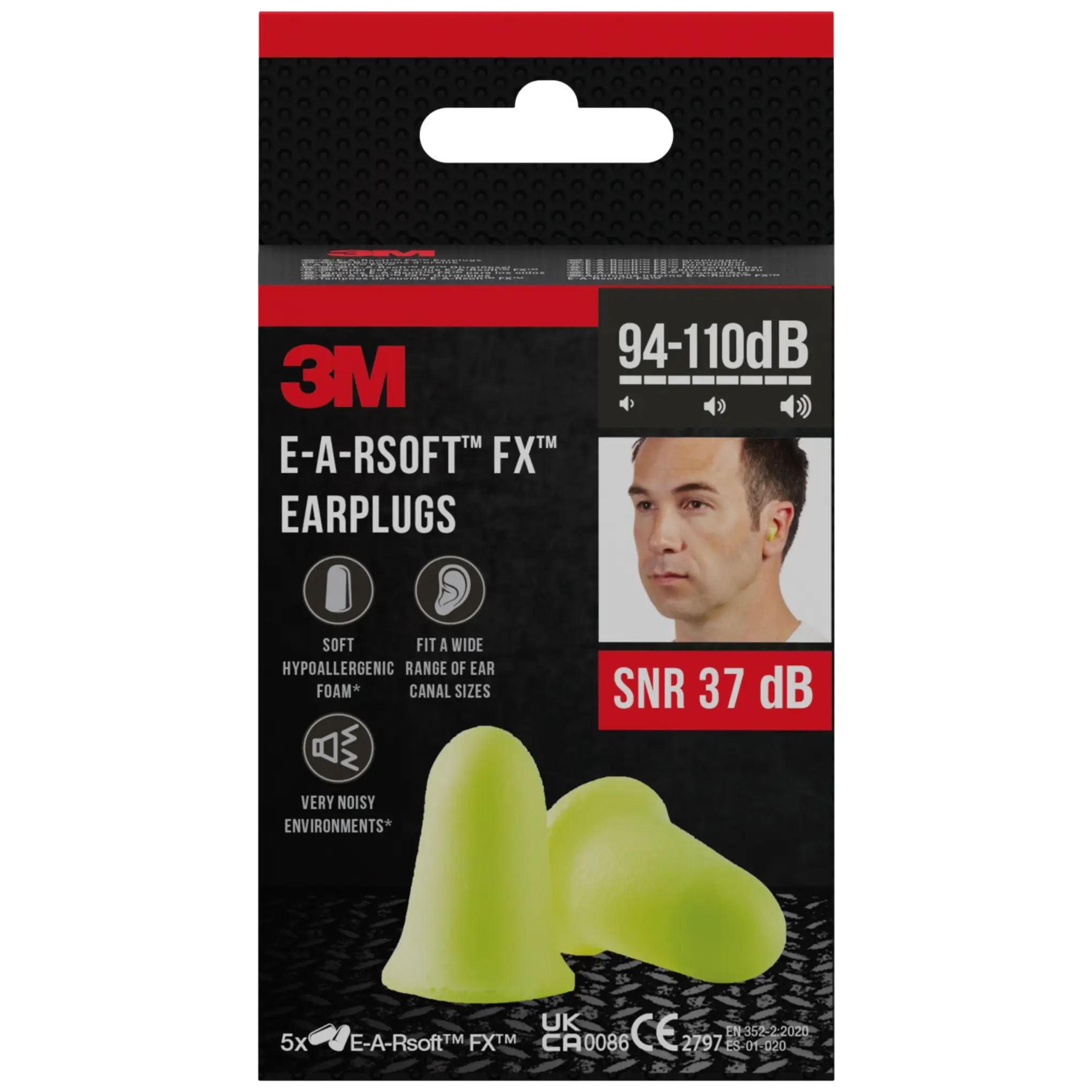 Zatyczki do uszu jednorazowe 3M EARFXC5 5 par zdjęcie
