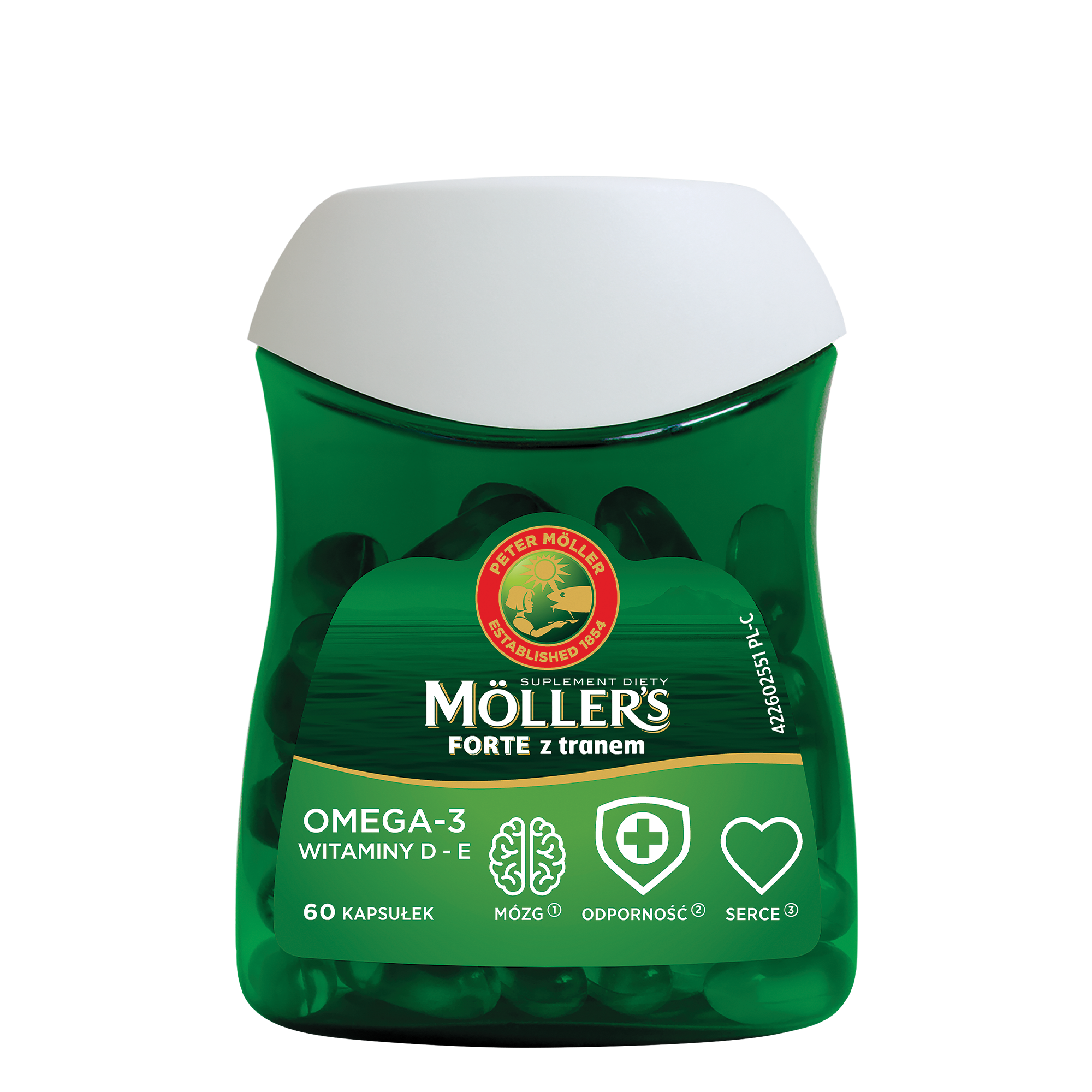 Moller's Forte z tranem Omega-3 60 kapsułek zdjęcie