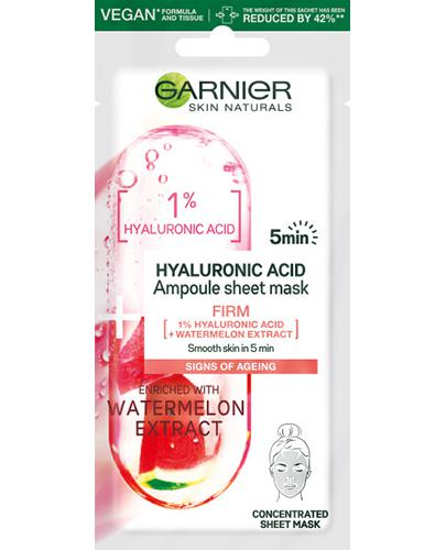 Garnier Skin Naturals Hyaluronic Acid Ampułka ujędrniająca w masce na tkaninie - 15 g - cena, opinie, właściwości zdjęcie