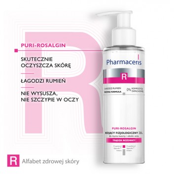 Pharmaceris R PURI-ROSALGIN, kojący fizjologiczny żel do mycia twarzy i okolic oczu, 190 ml