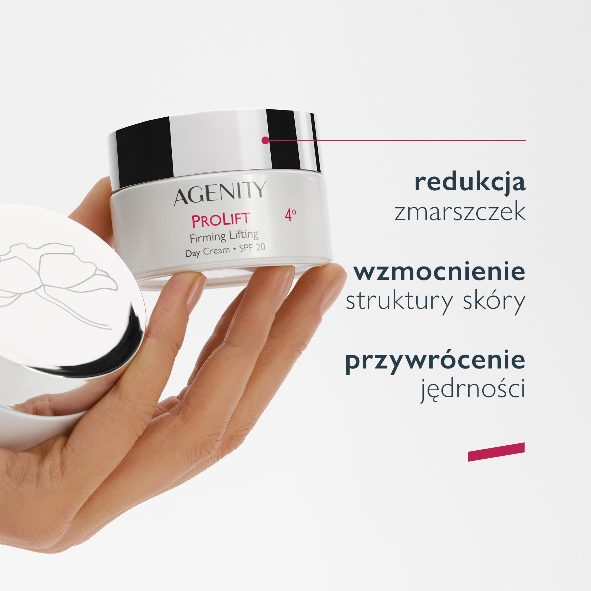 Agenity Prolift 4°, Krem liftingujący ujędrniający na dzień SPF 20, 50 ml