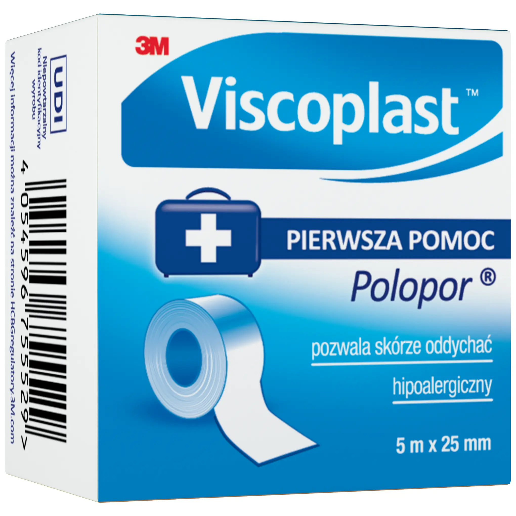 VIscoplast Pierwsza pomoc Polopor przylepiec włókninowy  5m x 25mm 1 sztuka