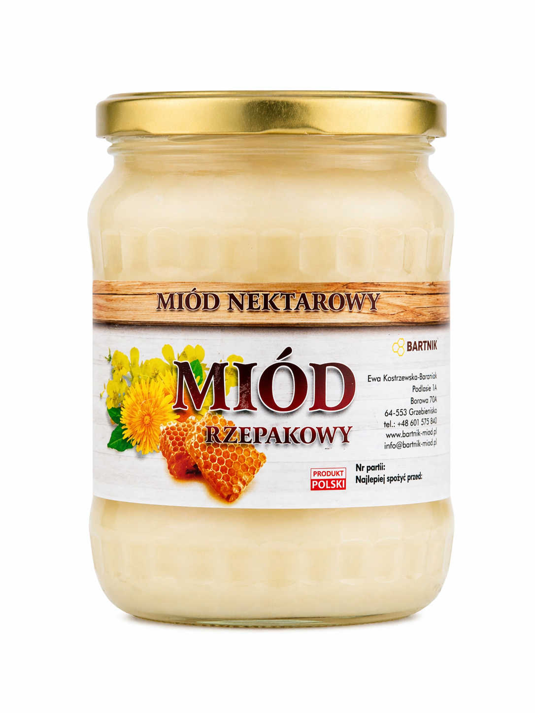 Bartpol Miód rzepakowy, 1000 g zdjęcie