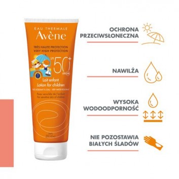 Avene Bardzo wysoka ochrona przeciwsłoneczna Mleczko dla dzieci SPF 50+, 250 ml