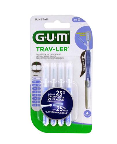 SUNSTAR GUM TRAV-LER Szczoteczka międzyzębowa 0.6, 4 sztuki zdjęcie