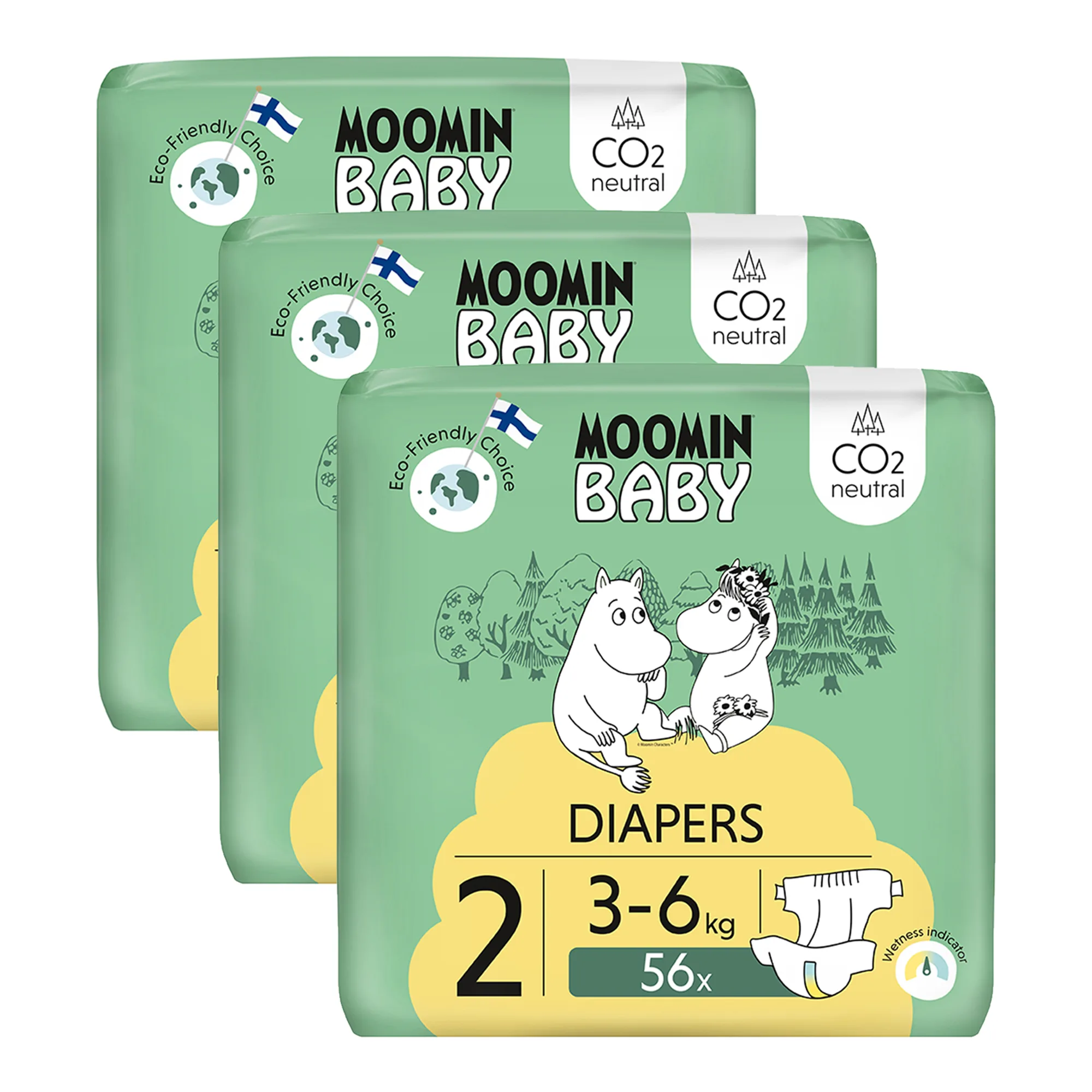 Moomin Baby 2 Newborn pieluszki 3-6 kg 168 sztuk zdjęcie