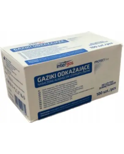 Gaziki odkażające nasączone alkoholem izopropylowym 100 szt zdjęcie