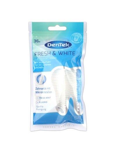 Dentek  Fresh & White Wykałaczki z nicią dentystyczną, 36 sztuk zdjęcie