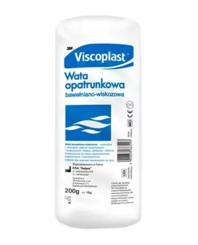Viscoplast, Wata opatrunkowa bawełniano-wiskozowa, 200 g zdjęcie