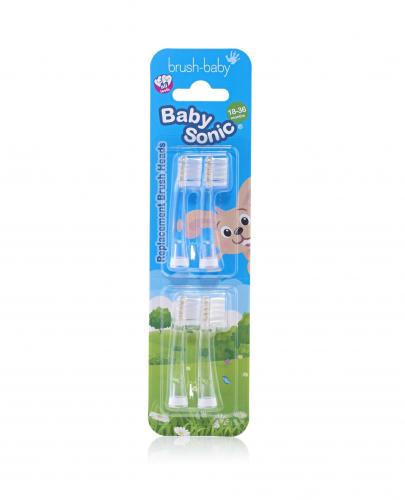 BRUSH-BABY BABYSONIC Końcówki do szczoteczki sonicznej dla dzieci w wieku 18-36 m, 4 sztuki zdjęcie