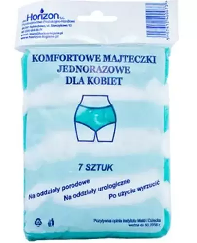 Horizon majtki jednorazowe dla kobiet rozmiar 40 7 sztuk zdjęcie