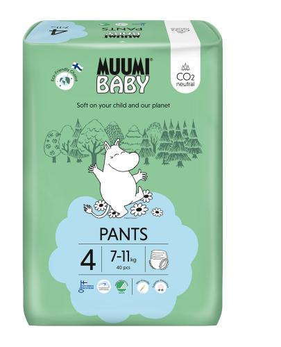 Muumi Baby Pants eko pieluchomajtki 4 Maxi 7-11 kg, 40 sztuk zdjęcie