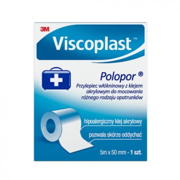 VIscoplast Pierwsza pomoc Polopor przylepiec włókninowy 5m x 50mm 1 sztuka