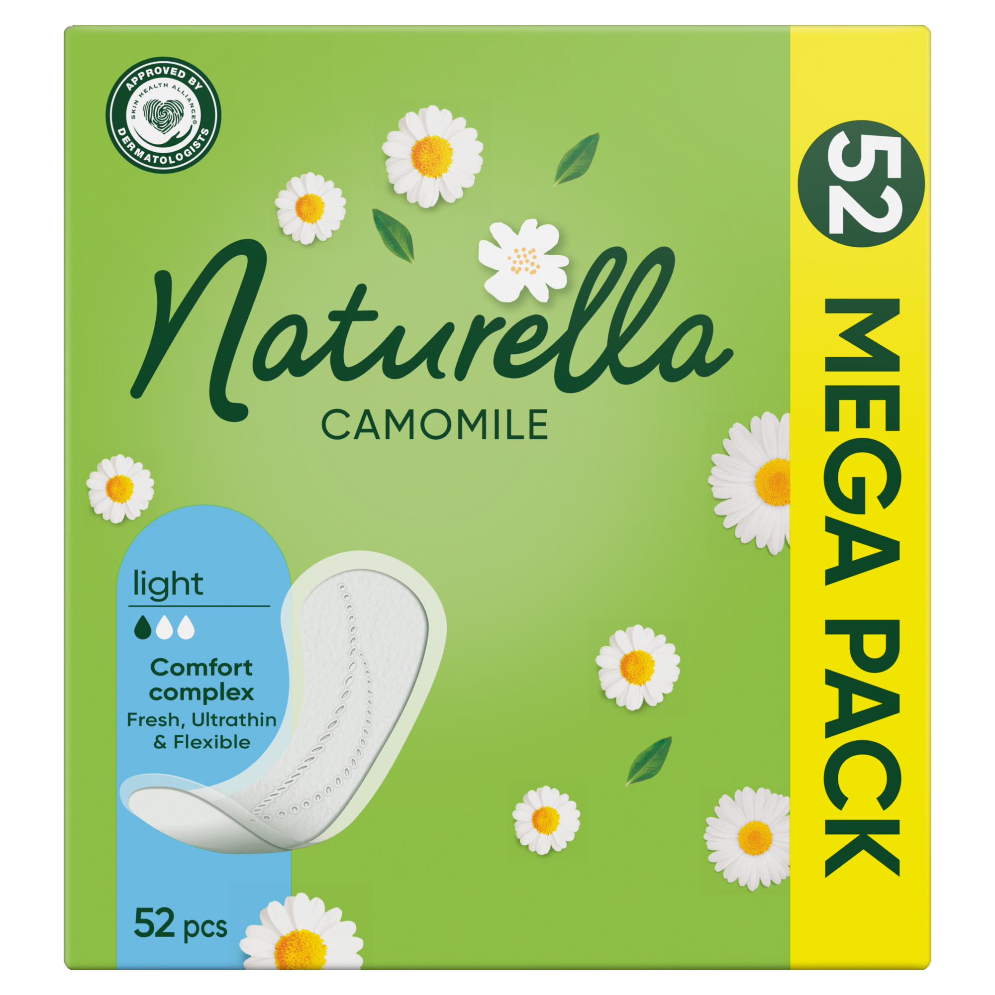 Naturella Camomile Light  Wkładki Higieniczne, 52 sztuk zdjęcie