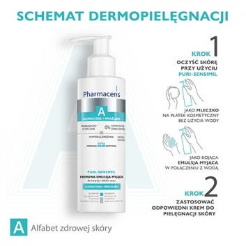 Pharmaceris A, kremowa emulsja myjąca do twarzy, 190 ml
