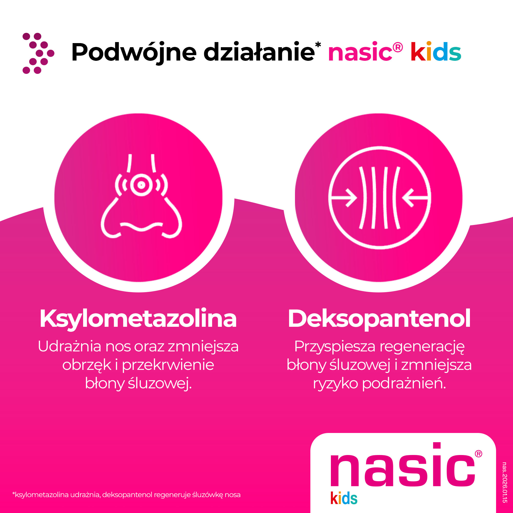 Nasic Kids, (0,05mg+5mg)/dawkę, aerozol do nosa, roztwór, 10 ml
