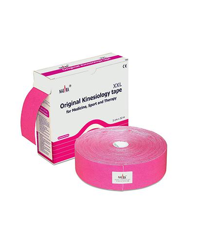 Nasara Kinesiology Tape XXL, 5 cm x 32 m, różowy, 1 szt., cena, opinie, właściwości zdjęcie