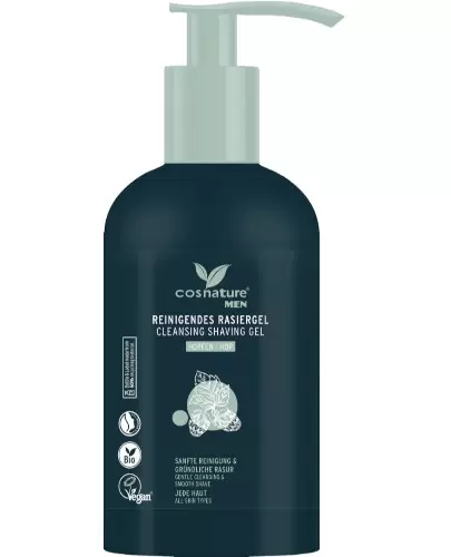 Cosnature Men naturalny oczyszczający żel do golenia z wyciągiem z szyszek chmielu 200 ml zdjęcie