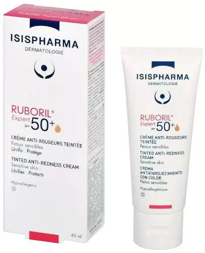 IsisPharma Ruboril Expert 50+ Krem do skóry naczynkowej delikatnie koloryzujący SFP50+, 40 ml zdjęcie