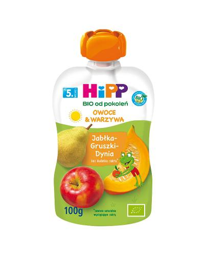 HiPP BIO od pokoleń, Jabłka-Gruszki-Dynia, po 5. m-cu, 100 g, cena, opinie, właściwości zdjęcie