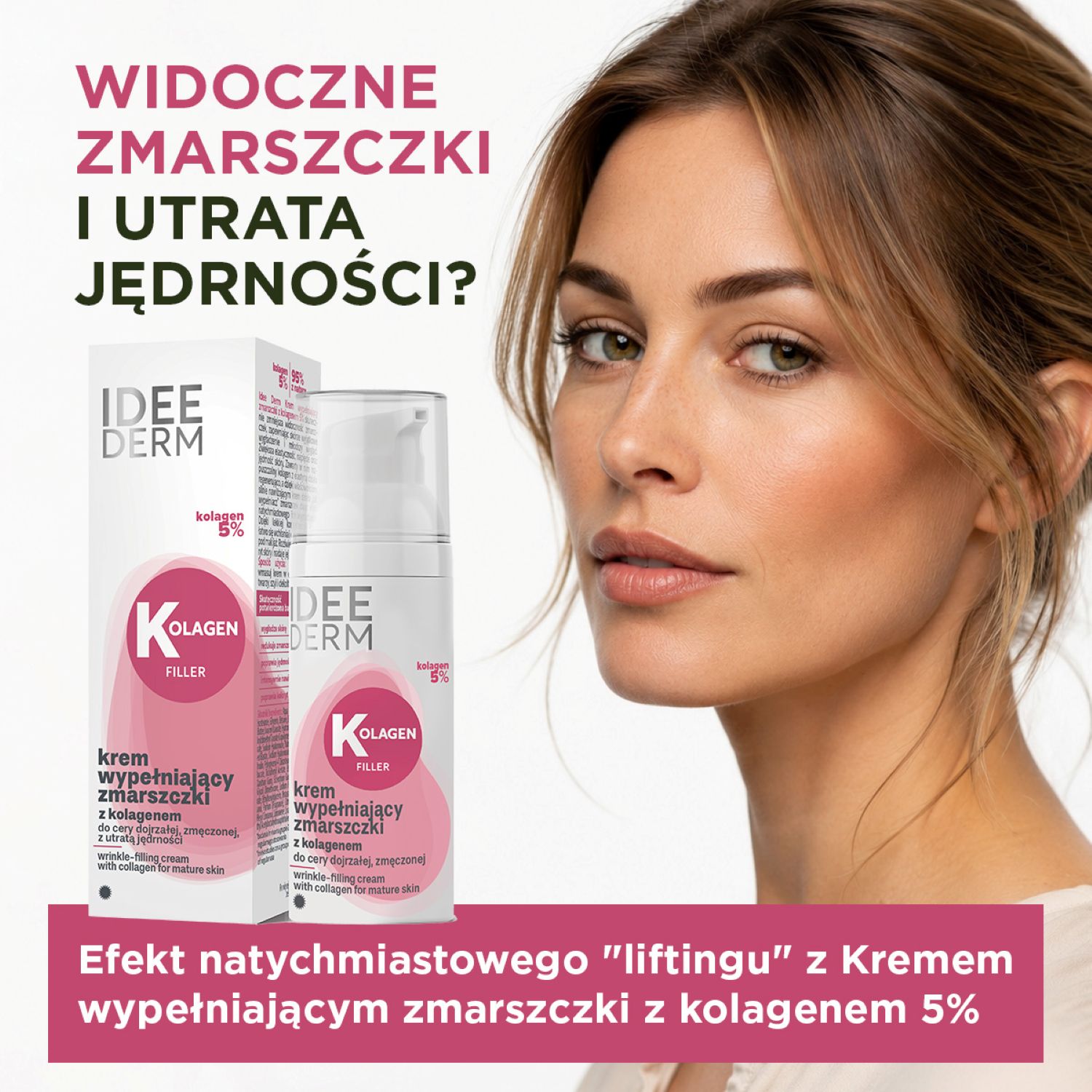 Idee Derm Krem wypełniający zmarszczki z kolagenem 5%, 50 ml