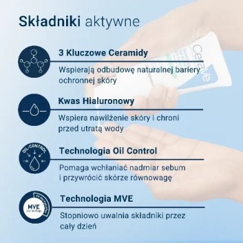 CeraVe Oil Control, nawilżający żel-krem, 52 ml