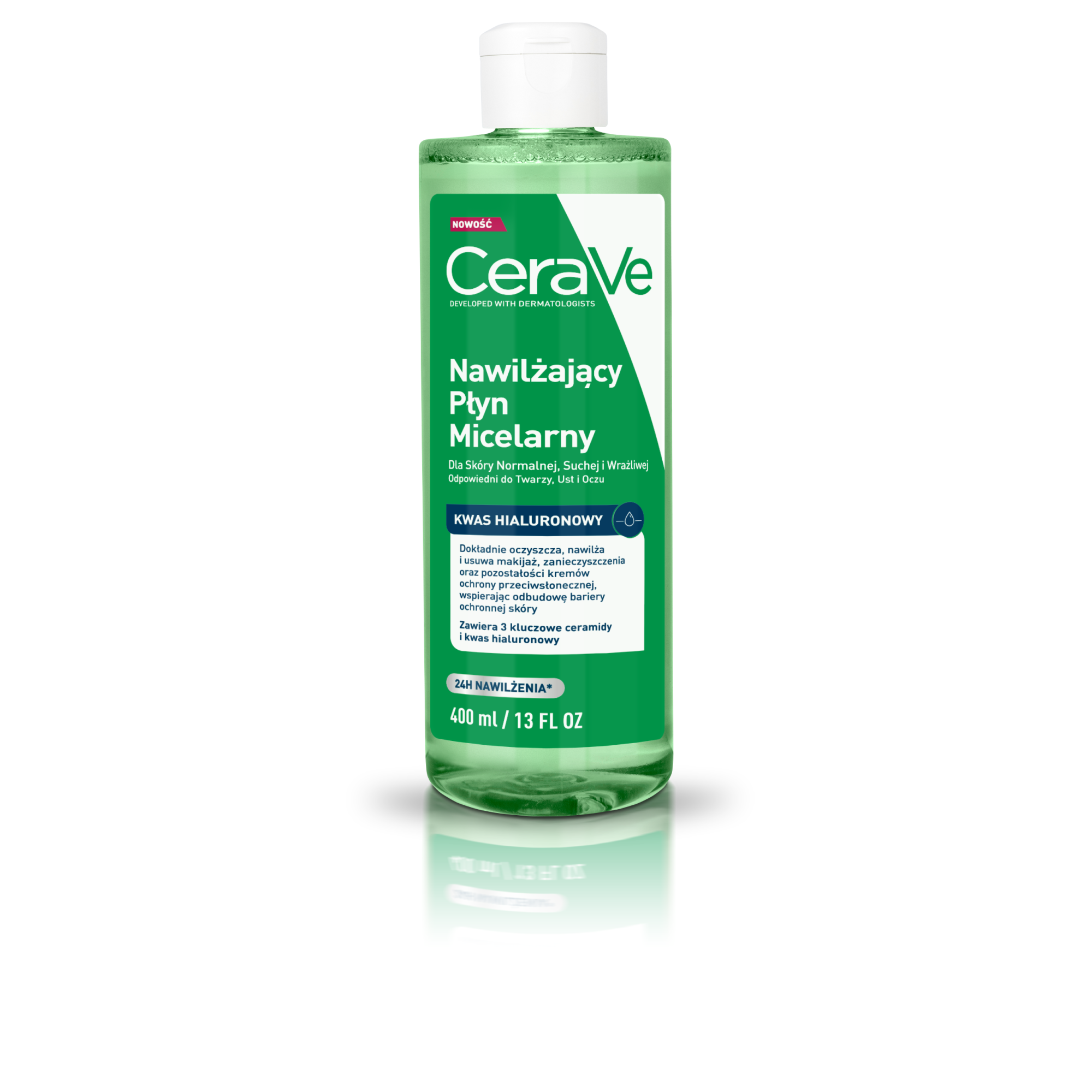 CeraVe Nawilżający płyn micelarny dla skóry normalnej, suchej i wrażliwej, 400 ml zdjęcie