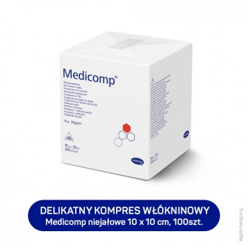 Hartmann Medicomp kompresy niejałowe z włókniny 10cm x 10cm 100 sztuk