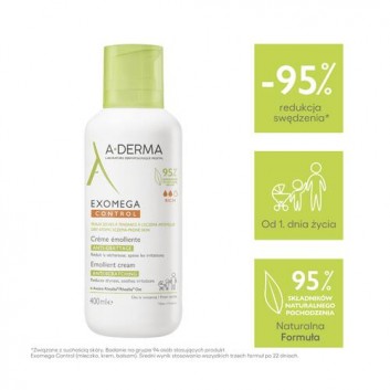 A-Derma Exomega Control krem emolient Rich+ przeciw drapaniu 400 ml