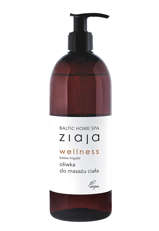 Ziaja Baltic Home Spa Wellness Oliwka do masażu ciała Kokos migdał - 490 ml - cena, opinie, właściwości zdjęcie