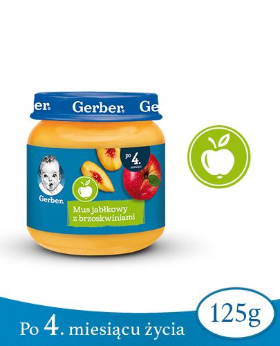GERBER Deserek mus jabłkowy z brzoskwiniami po 4 miesiącu - 125 g - cena, opinie, wskazania zdjęcie