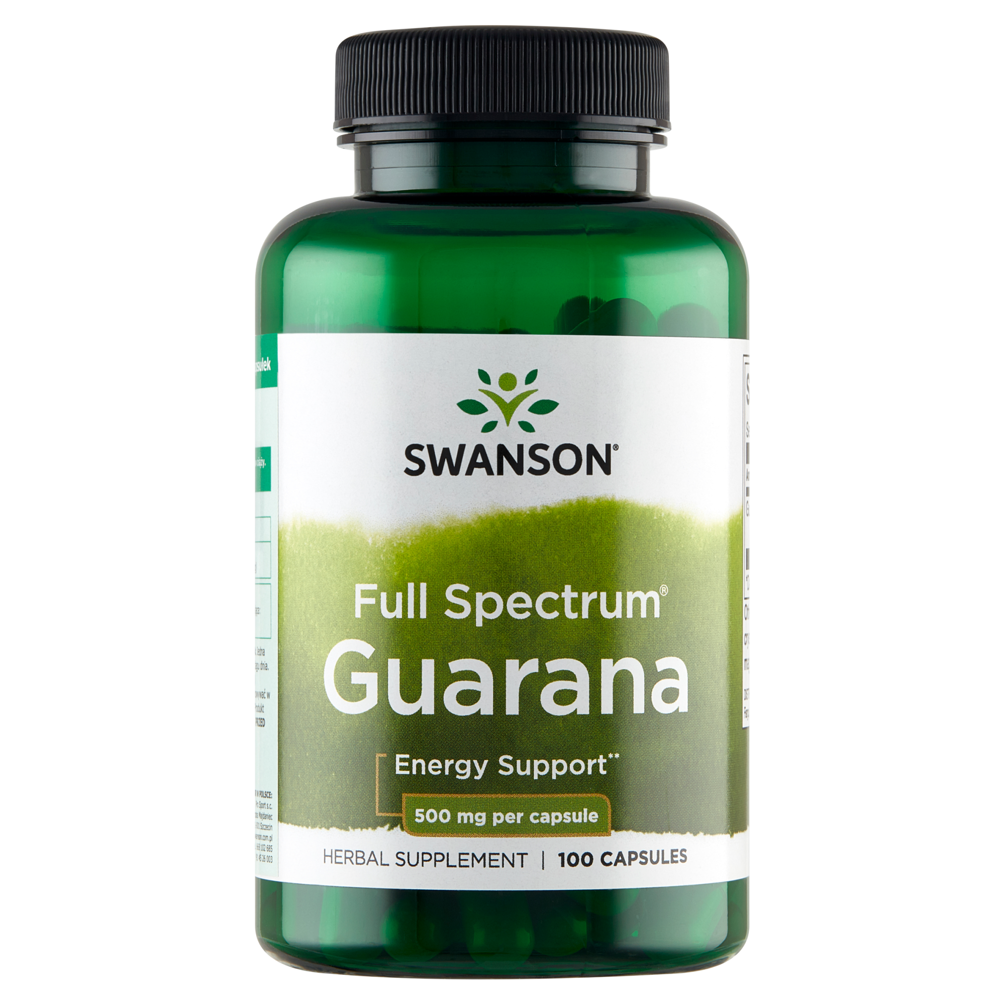 Swanson Guarana 500mg 100 kapsułek zdjęcie