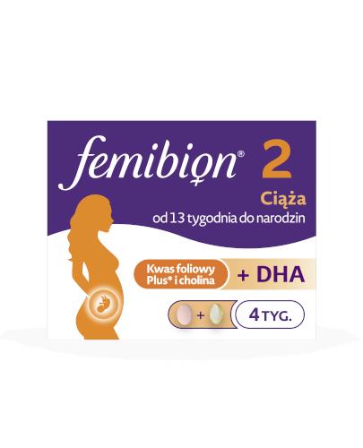 Femibion 2 Ciąża, tabletki powlekane + kapsułki miękkie, 56 sztuk + 56 sztuk zdjęcie