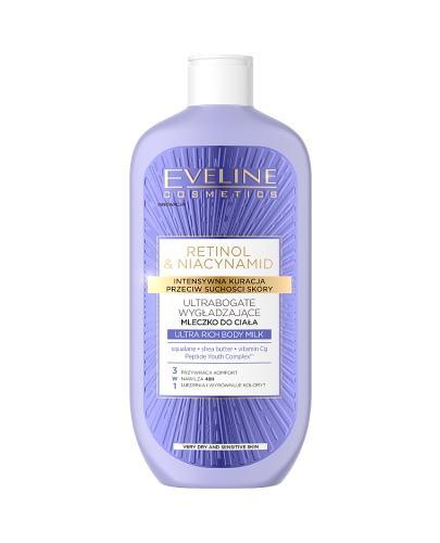 EVELINE Retinol & Niacynamid Ultrabogate wygładzające mleczko do ciała, 350 ml zdjęcie