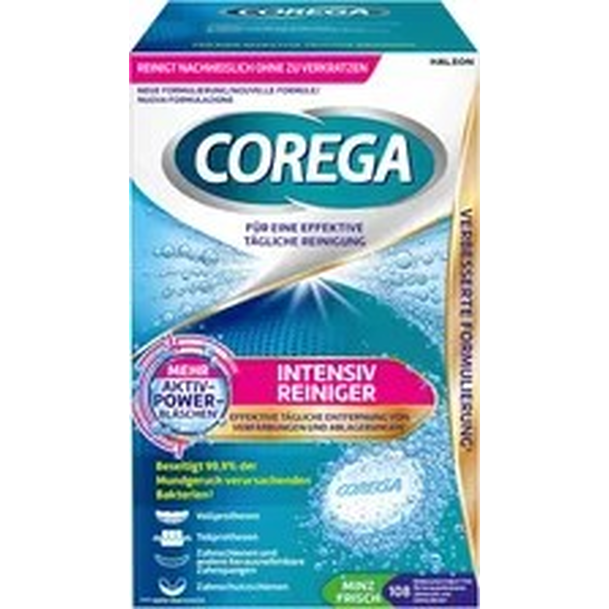 Corega Intensiv Reiniger, 108 tabletek musujących zdjęcie
