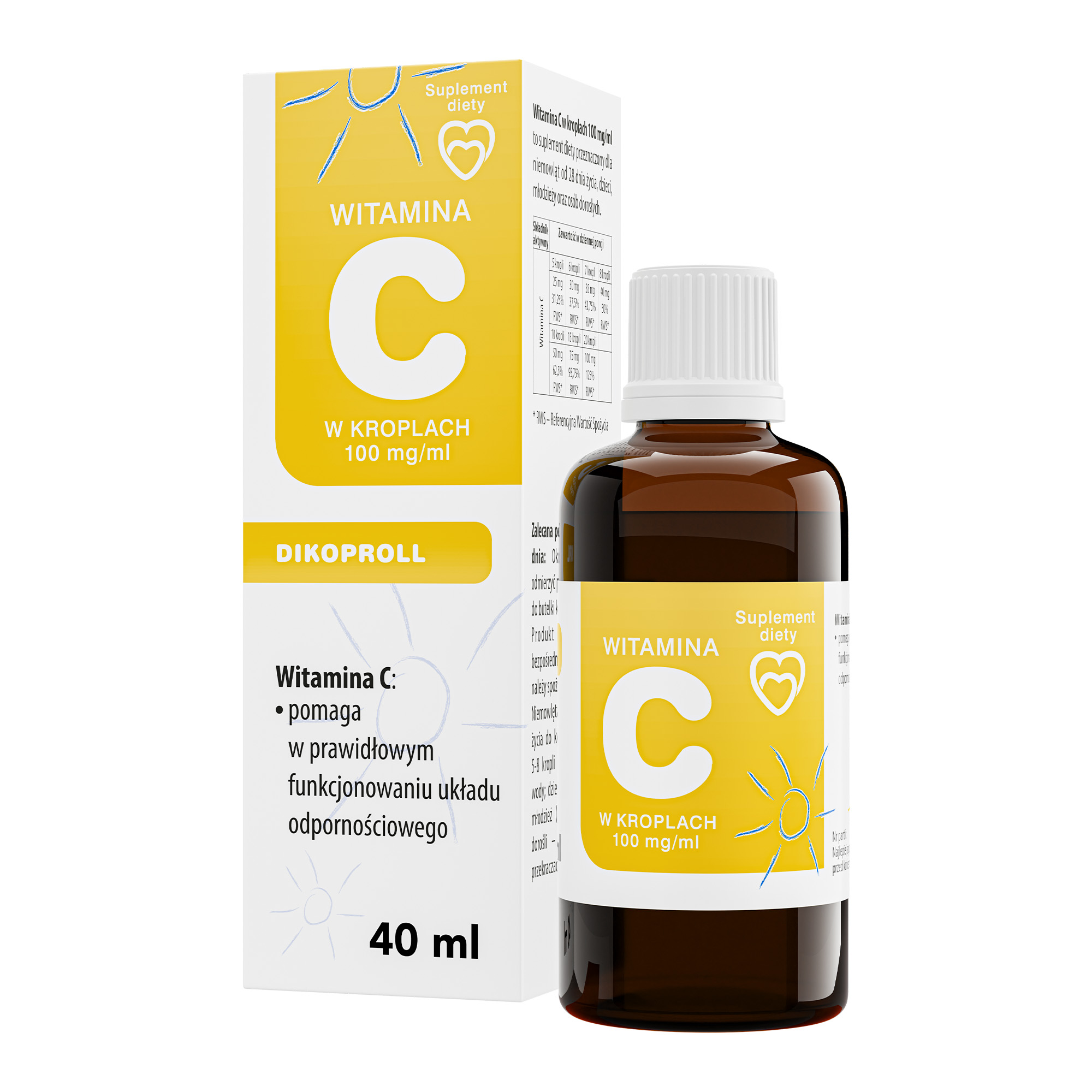 Dikoproll Witamina C w kroplach 100 mg/ml, 40 ml