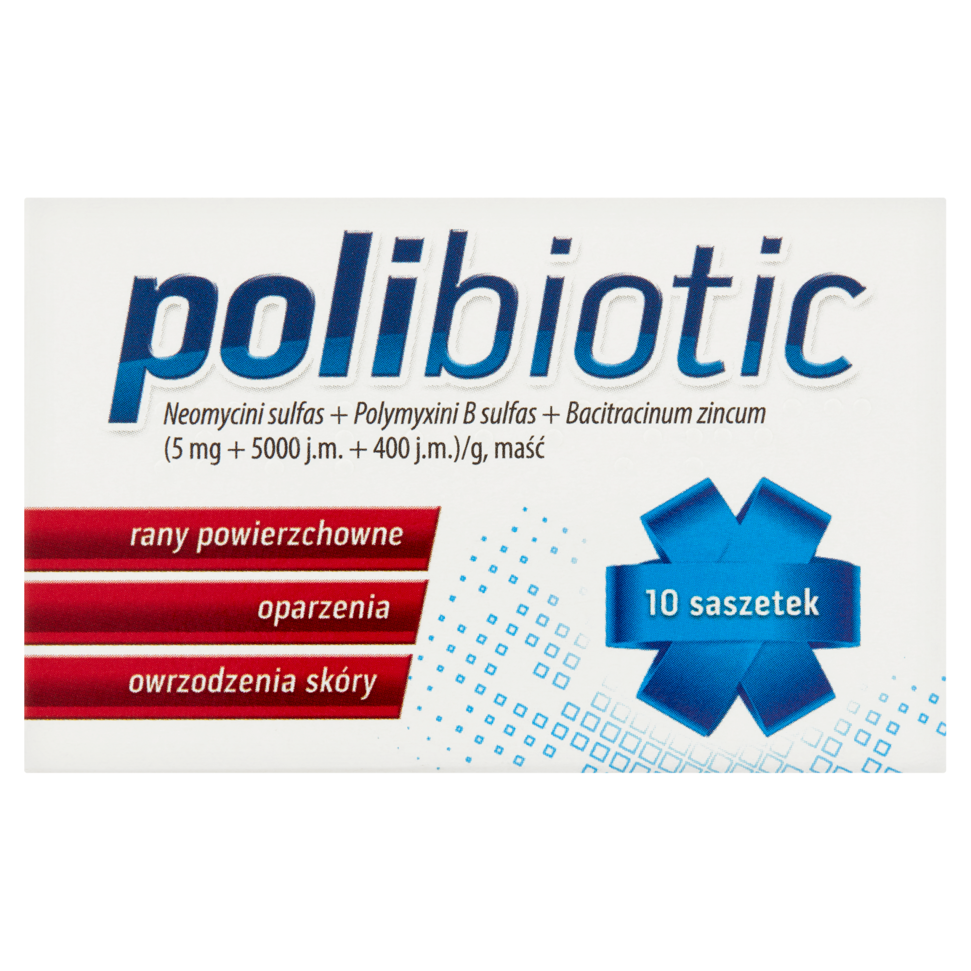 POLIBIOTIC MAŚĆ Z ANTYBIOTYKIEM 1 g - 10 saszetek zdjęcie