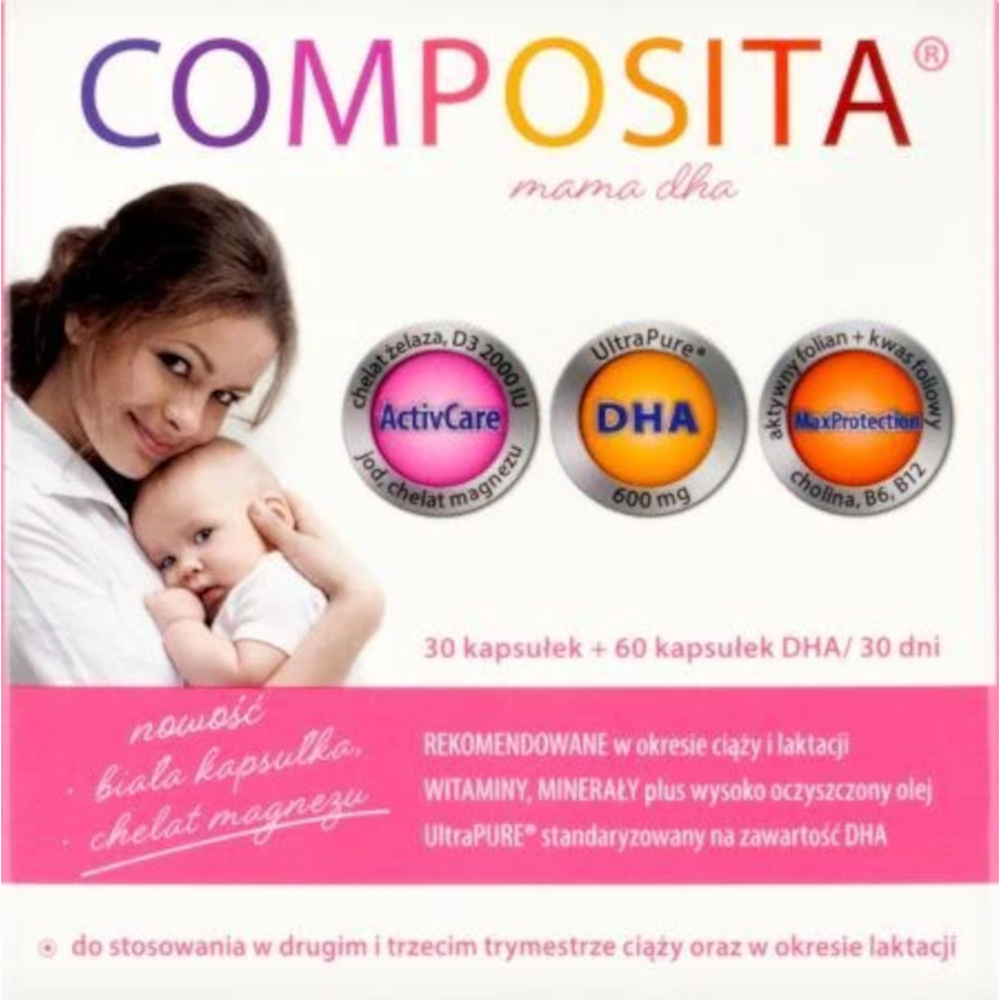 Composita Mama DHA, kapsułki, 90 sztuk zdjęcie