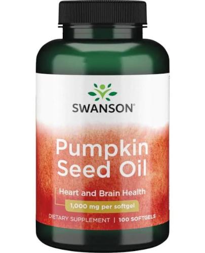 SWANSON Pumpkin Seed Oil 1000 mg - 100 kaps. zdjęcie
