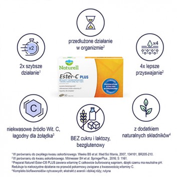 Naturell Ester-C Plus 50 tabletek