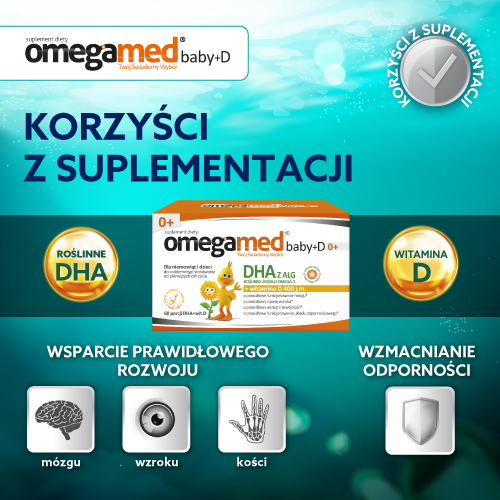 Omegamed Baby+D 0+ od urodzenia 60 kapsułek