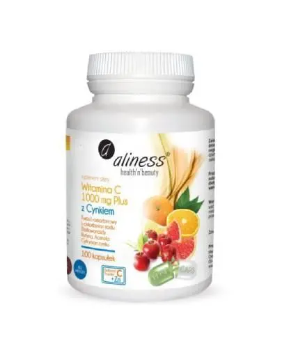 Aliness, Witamina C 1000 mg Plus z cynkiem, 100 kapsułek zdjęcie