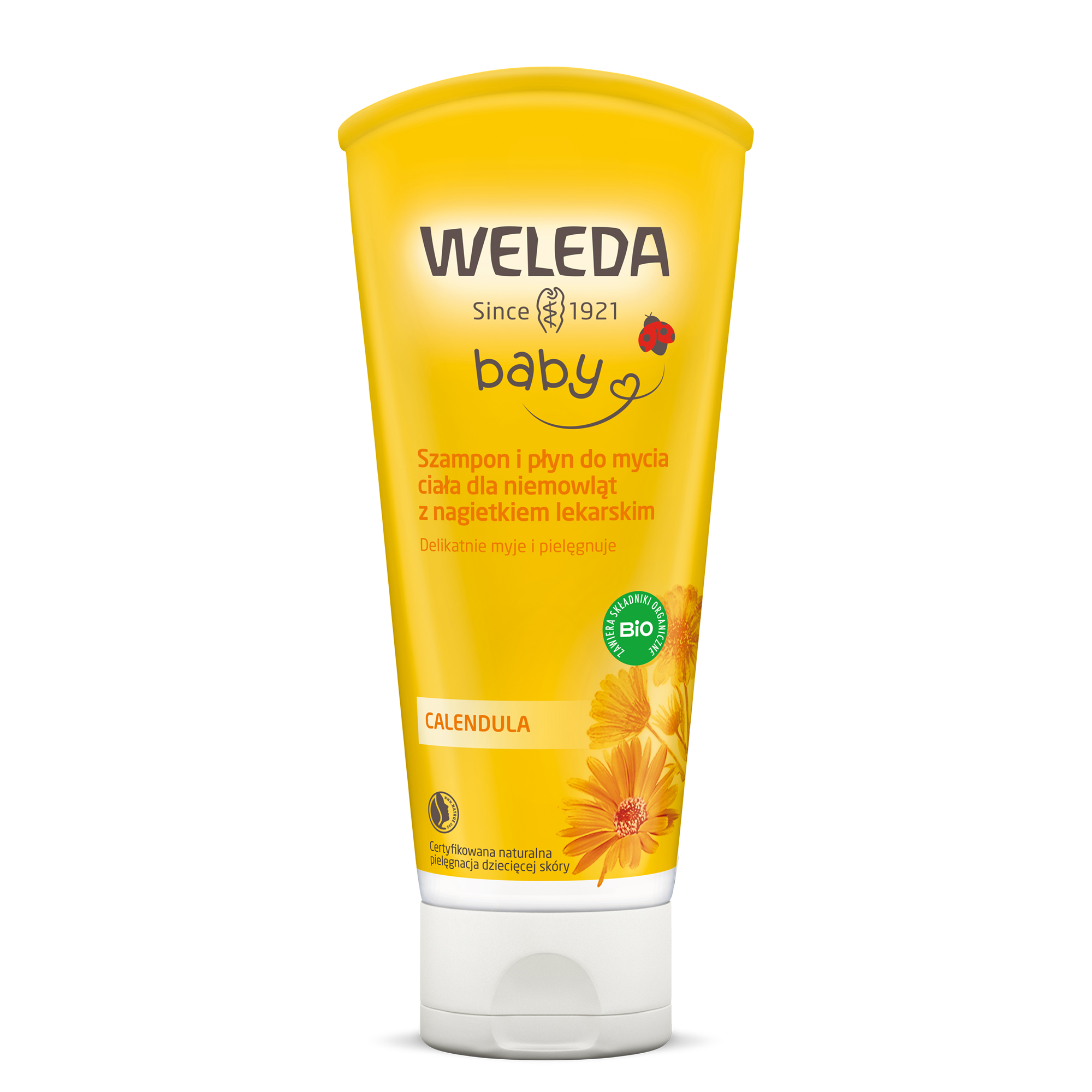 Weleda Baby Calendula szampon i płyn do mycia ciała dla niemowląt z nagietkiem lekarskim 200 ml zdjęcie