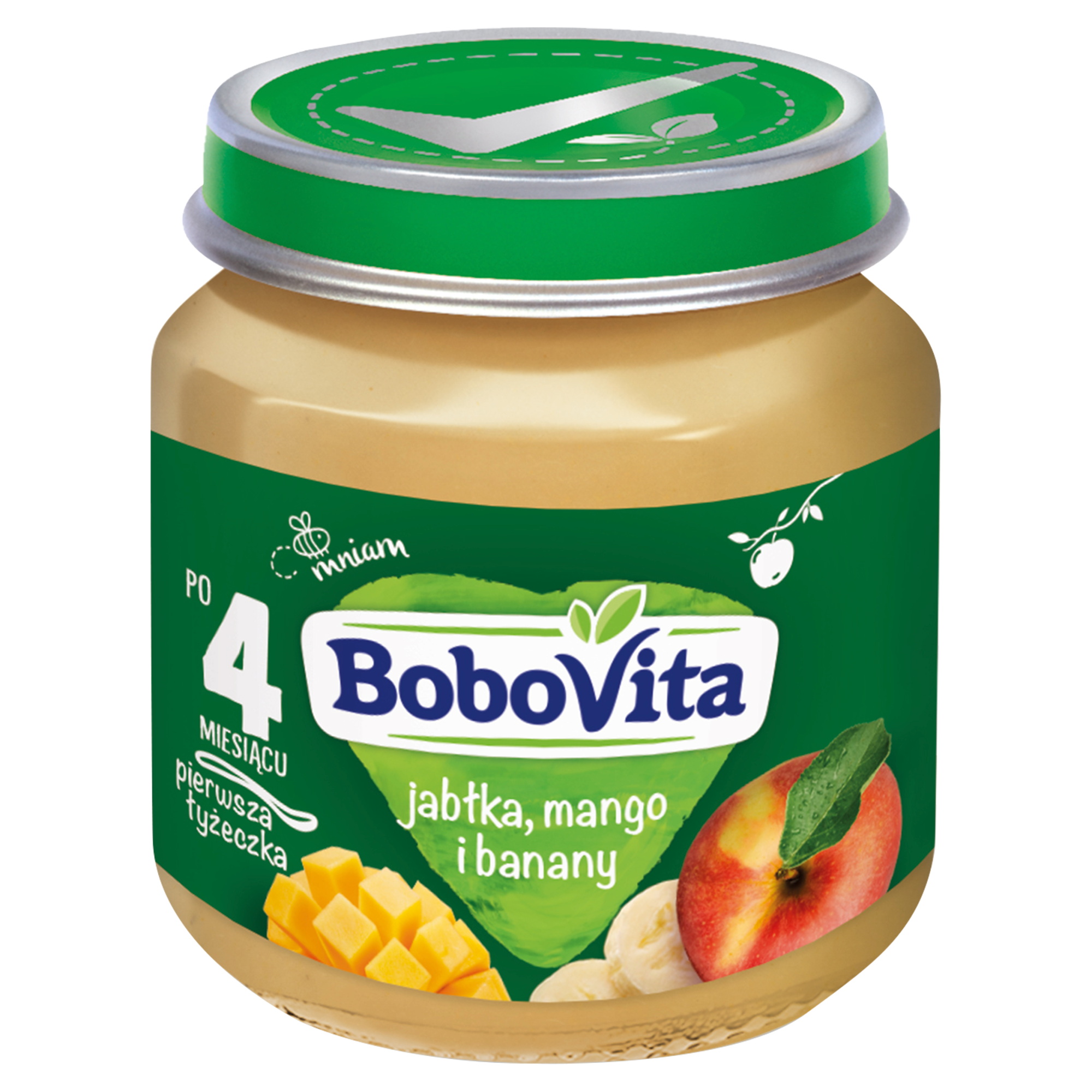 BOBOVITA Jabłka, mango, banany po 5 m-cu - 125 g - cena, opinie, właściwości zdjęcie