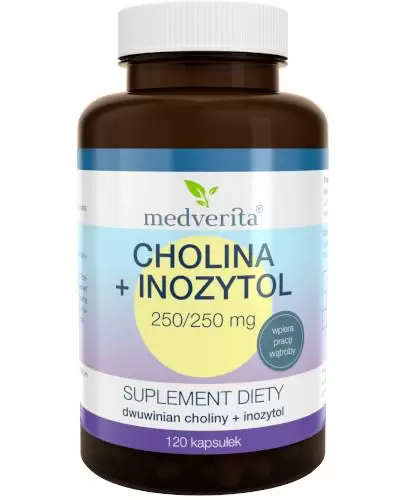 Medverita Cholina + Inozytol 250/250 mg 120 kapsułek zdjęcie