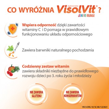 Visolvit Junior Orange proszek o smaku pomarańczowym 10 saszetek