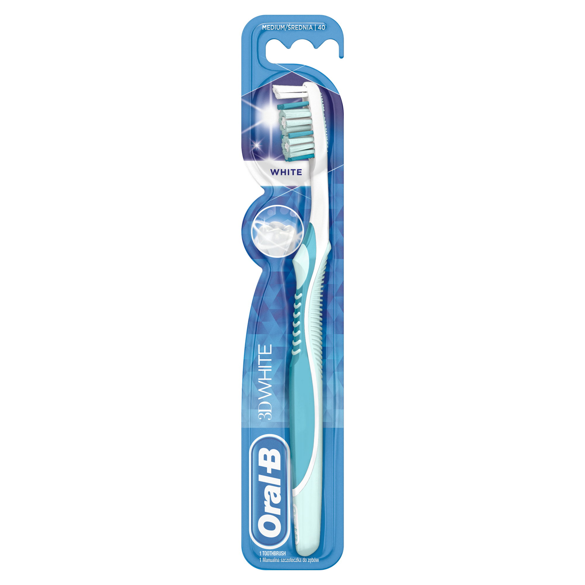 Oral-B Szczoteczka do zębów 3D White Średnia - 1 szt. - cena, opinie, wskazania zdjęcie